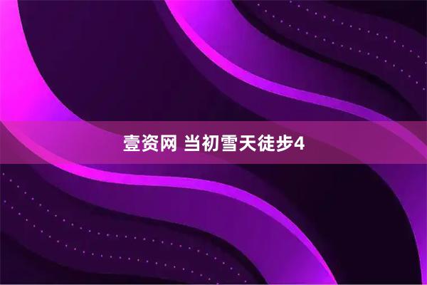 壹资网 当初雪天徒步4